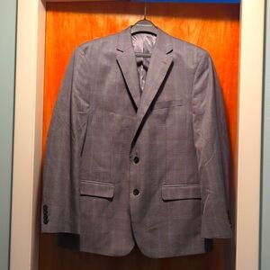 Men's Chaps Gray&Blue Plaid Sport Coat/Suit Jacket